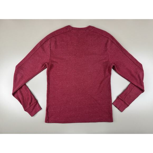 Aeropostale Women’s Y2K Retro Long Sleeve Thermal Shirt S Burgundy Red Aero NY87 - Picture 8 of 9